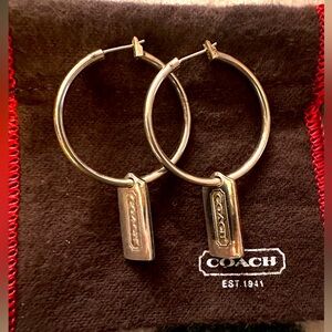 Signature Hangtag Charm Hoop Earrings